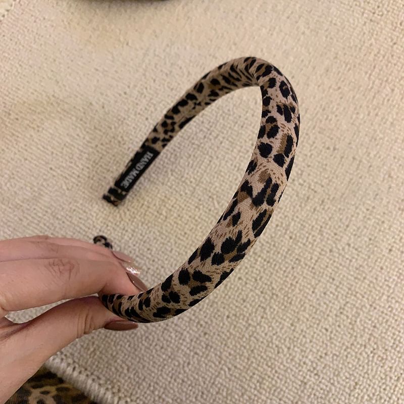 Leopard Print Headband / Scrunchie