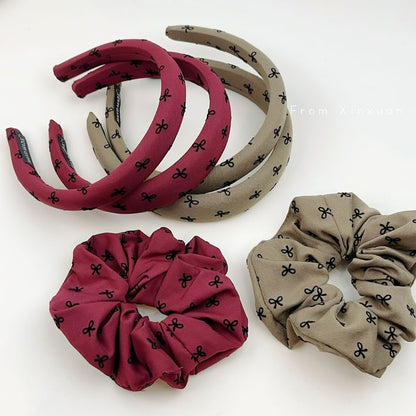 Bow Print Headband / Scrunchie (Various Design)