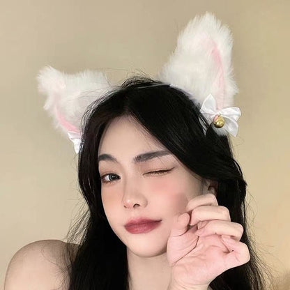 Chenille Cat Headband Halloween Party Ear