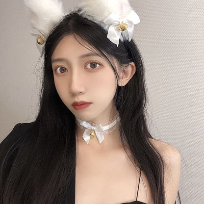 Chenille Cat Headband Halloween Party Ear