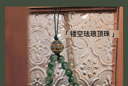 Heart Faux Gemstone Bead Phone Strap