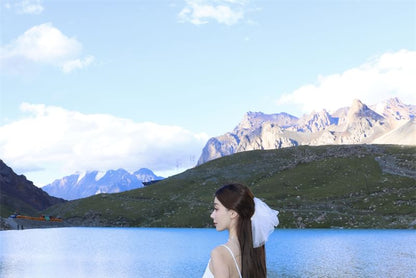 Spaghetti Midi Asymmetrical Plain A-Line Strap Dress