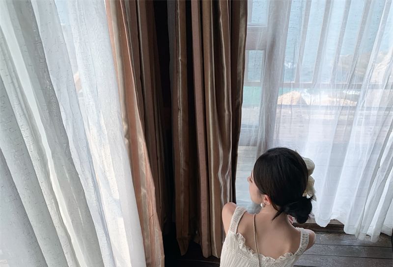 Maxi Dress Button Sleeveless Plain Slit A-Line