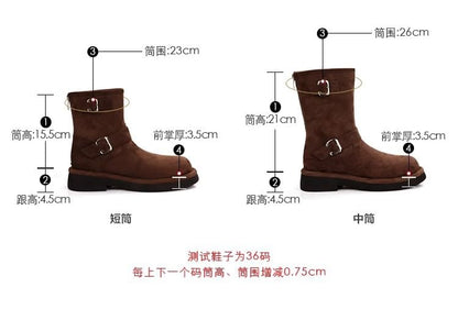 Faux (Various Boots Designs) Suede Buckled