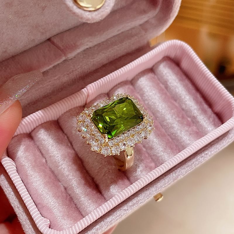 Rhinestone Ring Alloy (Various Designs)