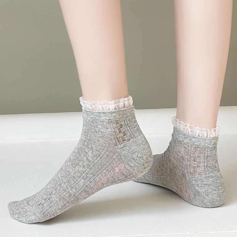 Ruffle Trimmed Socks