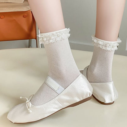 Lace Ruffle Trim Socks