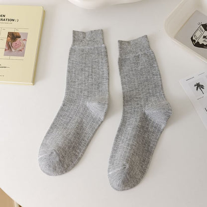 Chaussettes côtelées unies