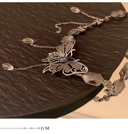 Butterfly Rhinestone Necklace