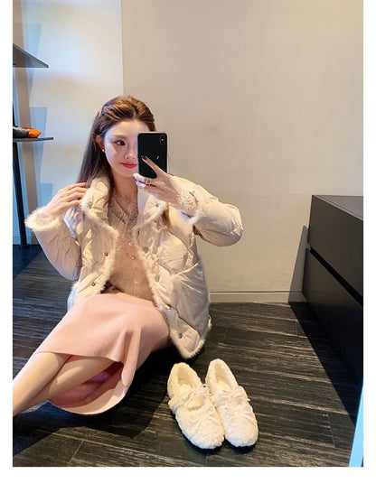 Wedge Hidden Bow Mary Shoes Jane Fleece