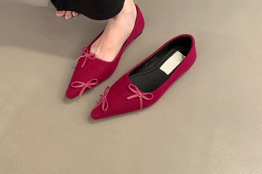 Flats Bow Pointed Toe