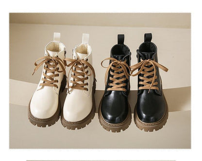Lace-Up Short Boots