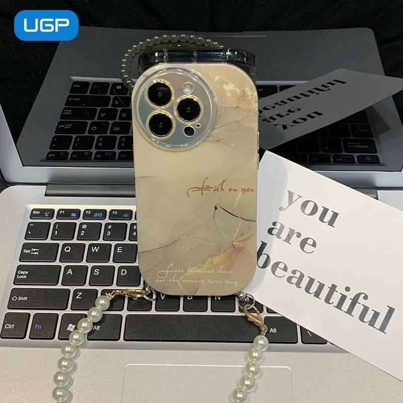 Case Print Phone Lanyard Marble