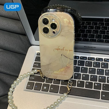 Case Print Phone Lanyard Marble