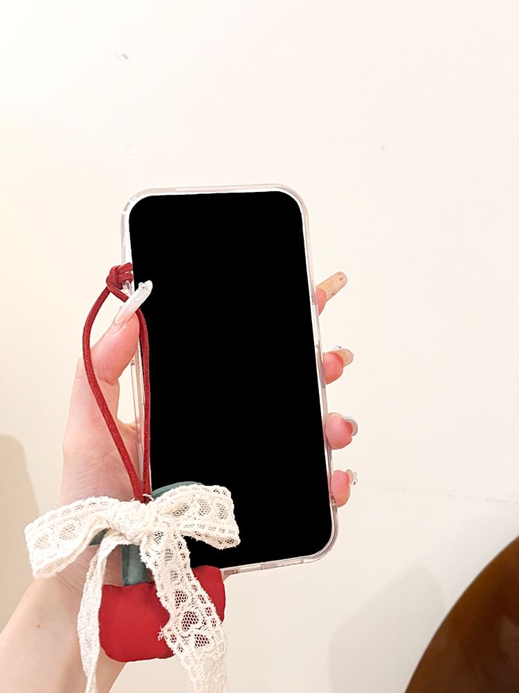 Polka Phone Case Cherry Dot / Charm Set