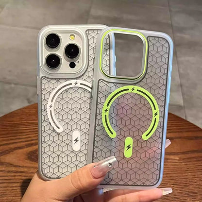 Case MagSafe) Phone with (Compatible Geometric Magnetic