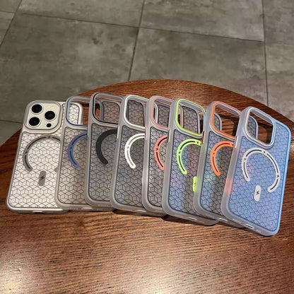 Case MagSafe) Phone with (Compatible Geometric Magnetic