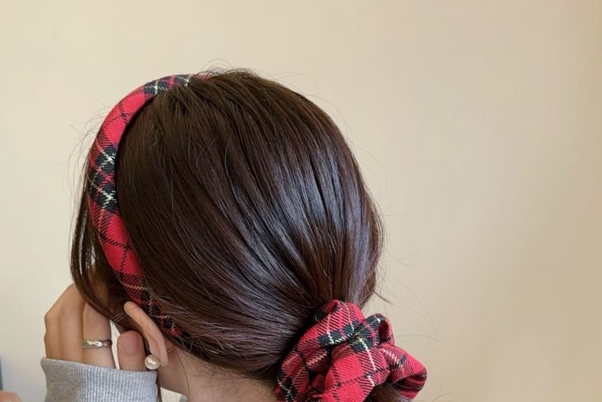 Plaid Headband / Scrunchie