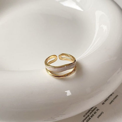 Ring Layered Open Rhinestone /