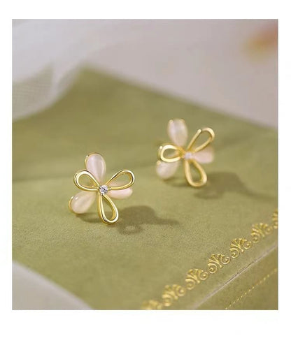 925 Sterling Silver Flower Stud Earring