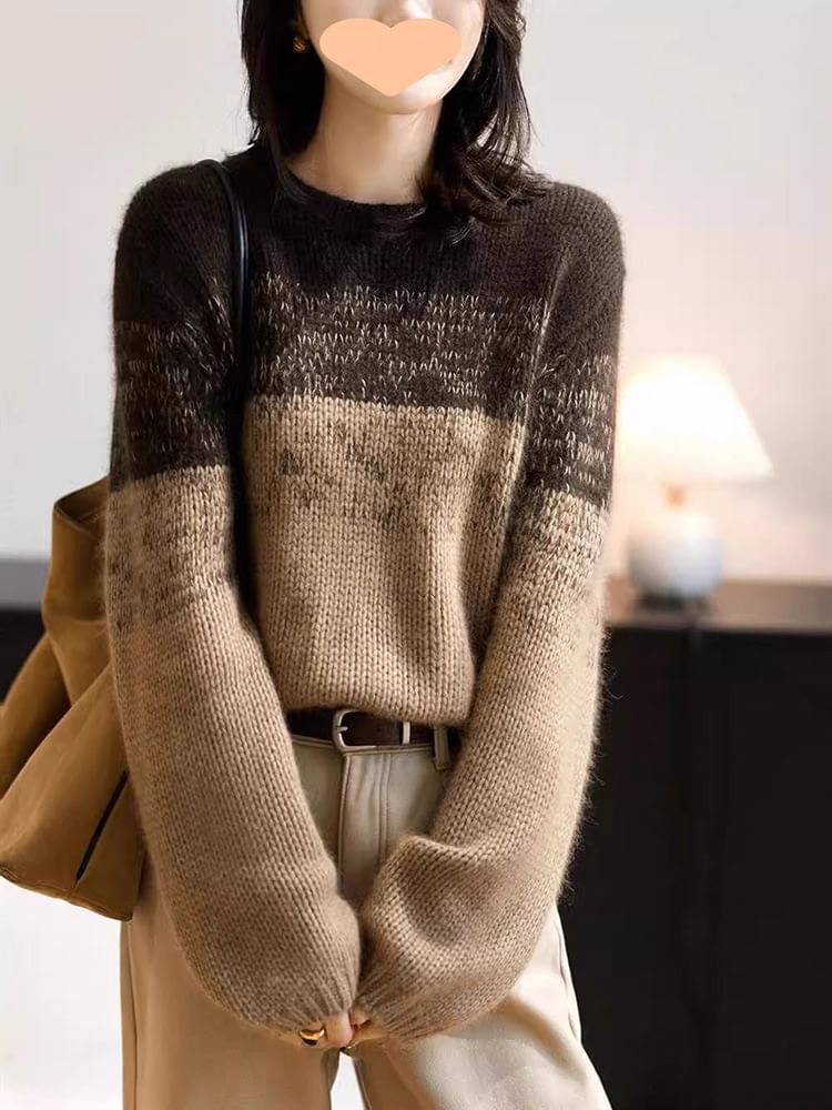 Oversized Colorblock Sweater