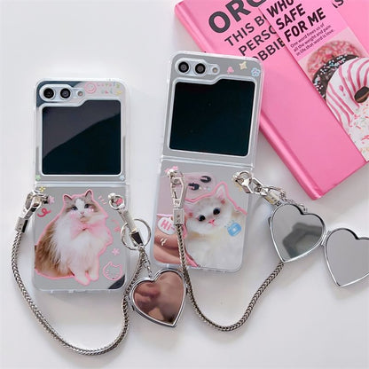 Cat Mirrored Phone Case / Strap / Set