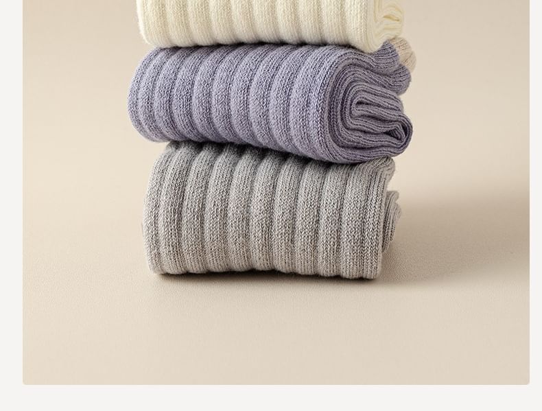 Chaussettes courtes de yoga côtelées à bordure contrastante / Ensemble