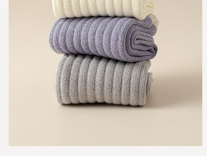 Chaussettes courtes de yoga côtelées à bordure contrastante / Ensemble