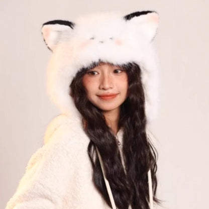 Hat Ear Trapper Chenille Animal