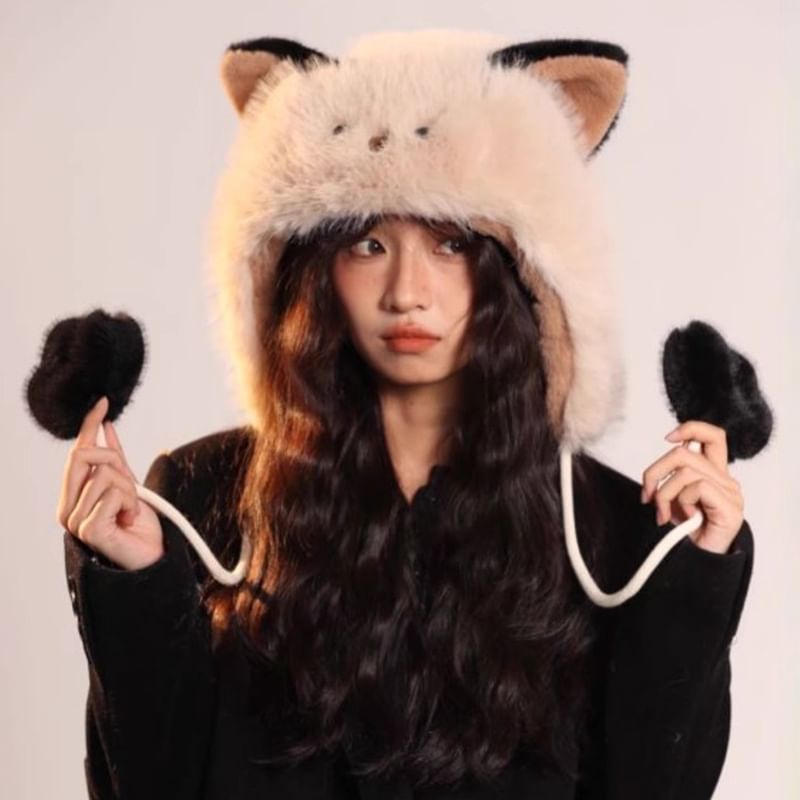 Hat Ear Trapper Chenille Animal