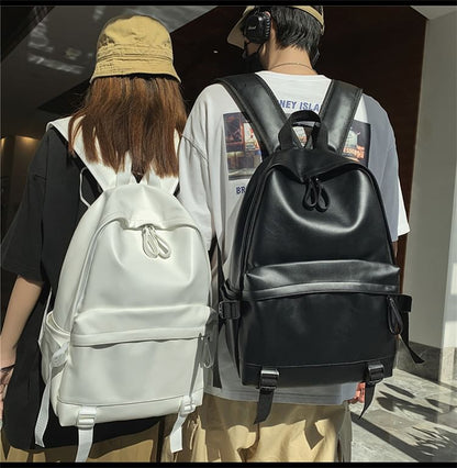 Faux Backpack Multi-Pocket Leather