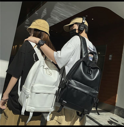 Faux Backpack Multi-Pocket Leather