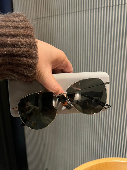 Metal Frame Polished Sunglasses