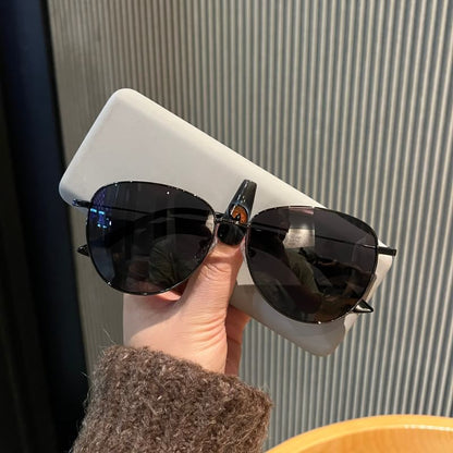 Metal Frame Polished Sunglasses