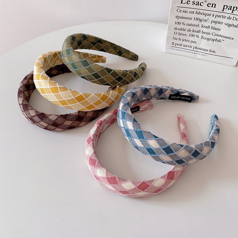 Plaid Padded Headband