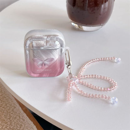 Butterfly Faux Crystal Bow Charm AirPods / Pro Earphone Case Skin