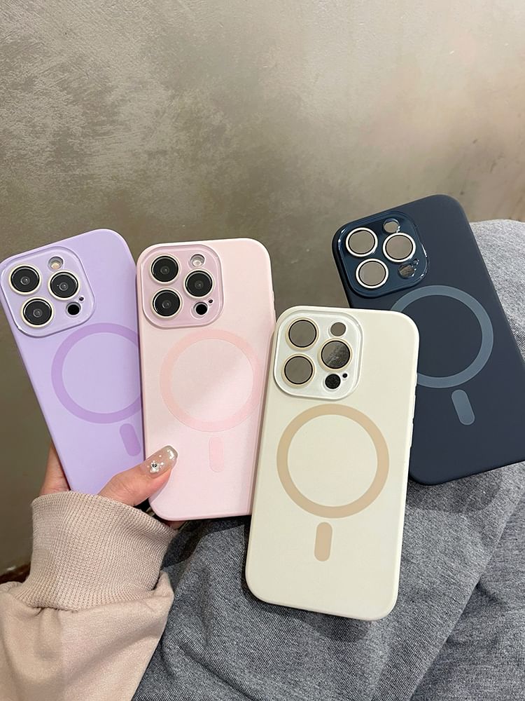 Case Magnetic MagSafe) Phone (Compatible with Plain