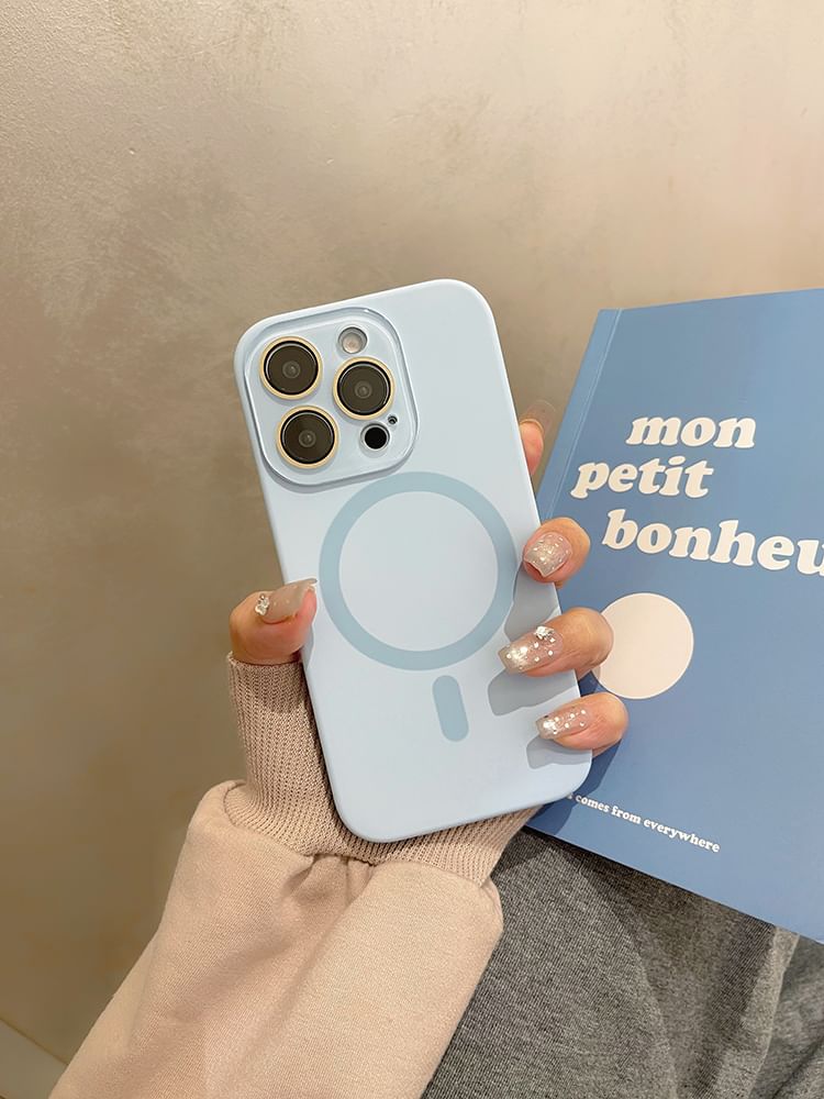 Case Magnetic MagSafe) Phone (Compatible with Plain