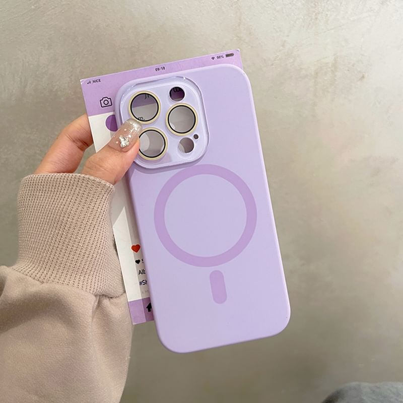 Case Magnetic MagSafe) Phone (Compatible with Plain