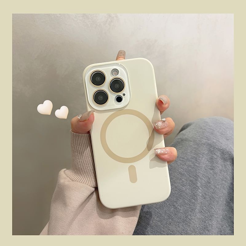 Case Magnetic MagSafe) Phone (Compatible with Plain