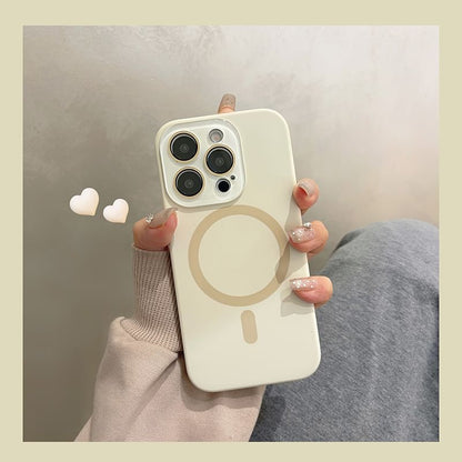 Case Magnetic MagSafe) Phone (Compatible with Plain