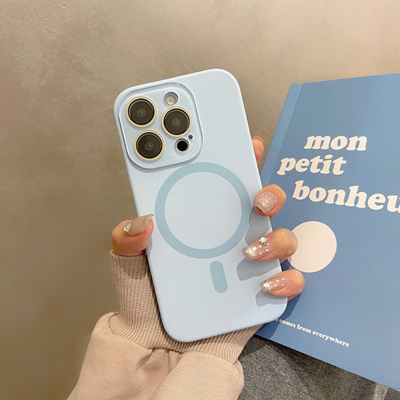 Case Magnetic MagSafe) Phone (Compatible with Plain