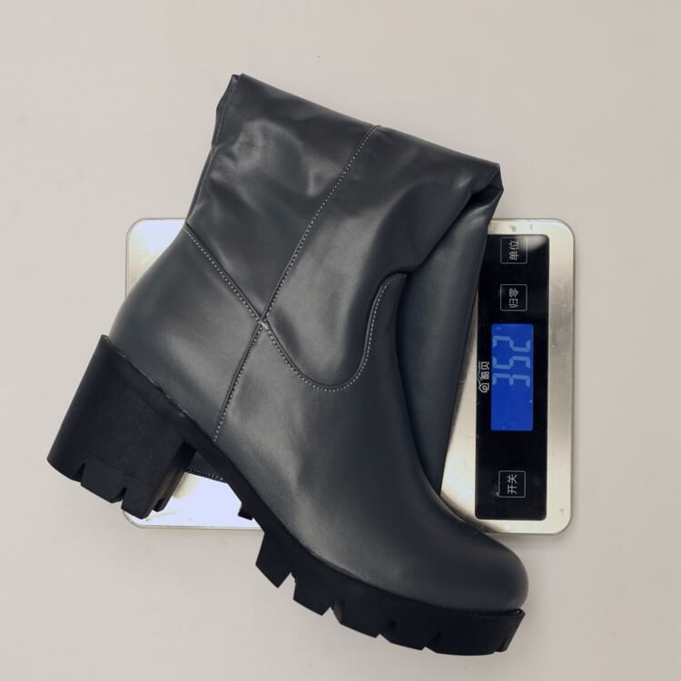 Buckled Heel Tall Boots Chunky