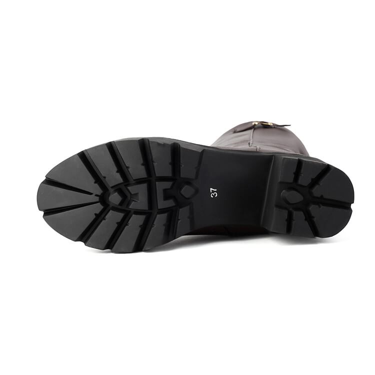 Buckled Heel Tall Boots Chunky