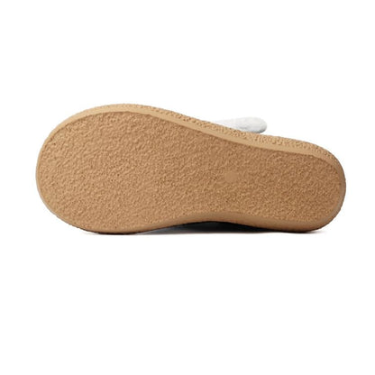 Platform Boots Trim Bow Short Fluffy