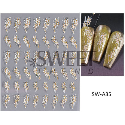 Wheat Nail Art Stickers (Various Designs)