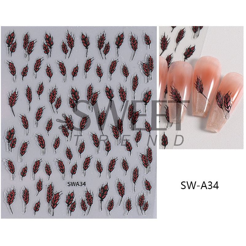 Wheat Nail Art Stickers (Various Designs)