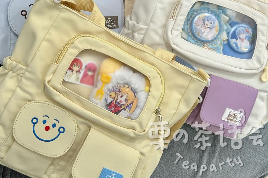 PVC Pocket Plain Tote Bag / Bag Charm / Set