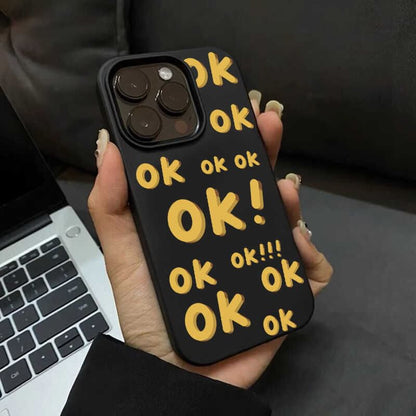 Lettering Phone Case - iPhone 16 Pro Max / 16 Pro / 16 Plus / 16 / 15 Pro Max / 15 Pro / 15 Plus / 15 / 14 Pro Max / 14 Pro / 14 Plus / 14 / 13 Pro Max / 13 Pro / 13 / 13 Mini