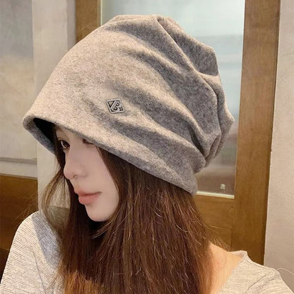 Letter Beanie Slouchy B Plate Metal